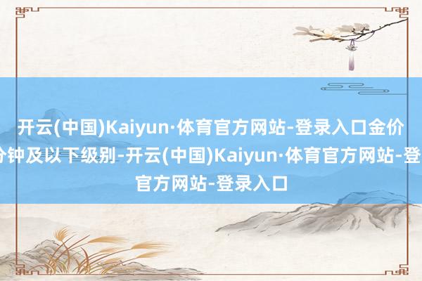 开云(中国)Kaiyun·体育官方网站-登录入口金价在15分钟及以下级别-开云(中国)Kaiyun·体育官方网站-登录入口