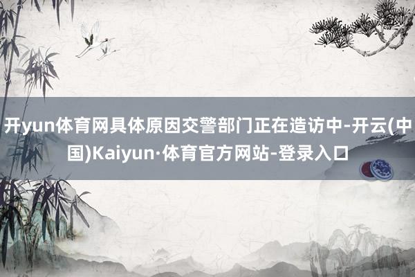 开yun体育网具体原因交警部门正在造访中-开云(中国)Kaiyun·体育官方网站-登录入口