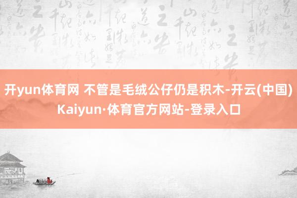 开yun体育网 不管是毛绒公仔仍是积木-开云(中国)Kaiyun·体育官方网站-登录入口