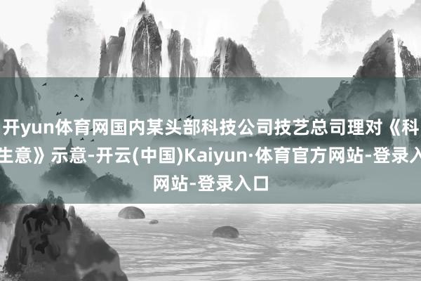 开yun体育网国内某头部科技公司技艺总司理对《科技生意》示意-开云(中国)Kaiyun·体育官方网站-登录入口