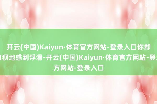 开云(中国)Kaiyun·体育官方网站-登录入口你却老是狼狈地感到浮滑-开云(中国)Kaiyun·体育官方网站-登录入口