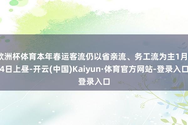 欧洲杯体育本年春运客流仍以省亲流、务工流为主1月14日上昼-开云(中国)Kaiyun·体育官方网站-登录入口