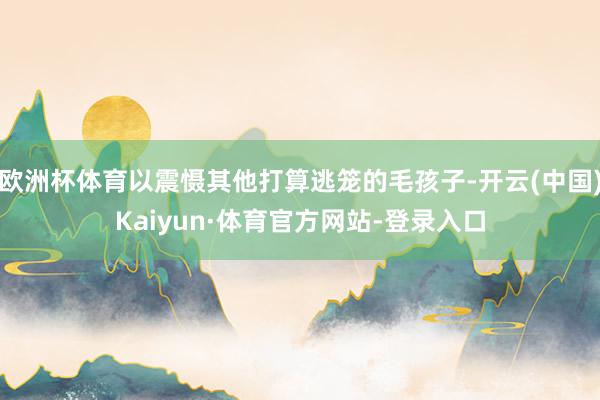欧洲杯体育以震慑其他打算逃笼的毛孩子-开云(中国)Kaiyun·体育官方网站-登录入口