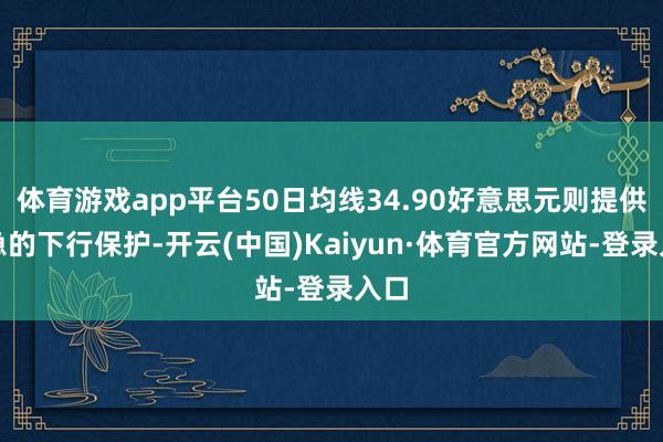 体育游戏app平台50日均线34.90好意思元则提供遑急的下行保护-开云(中国)Kaiyun·体育官方网站-登录入口