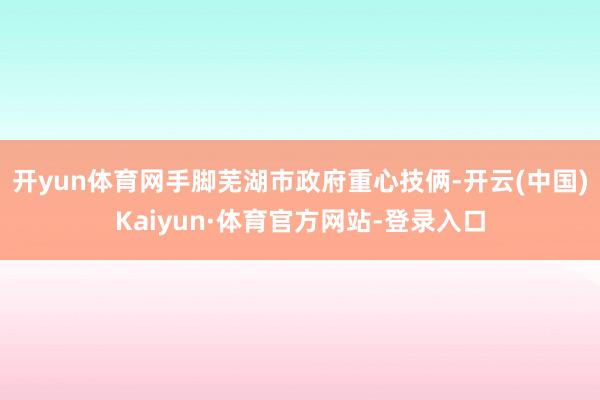 开yun体育网手脚芜湖市政府重心技俩-开云(中国)Kaiyun·体育官方网站-登录入口