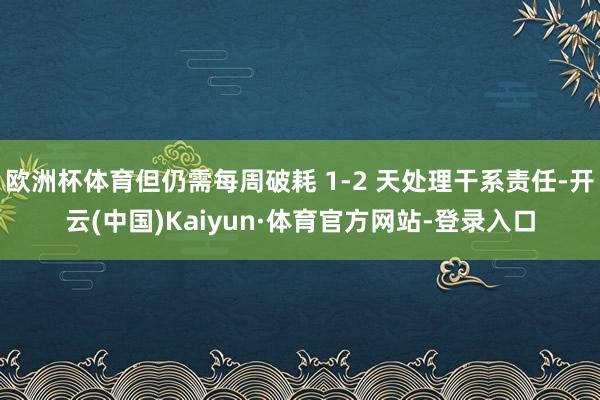 欧洲杯体育但仍需每周破耗 1-2 天处理干系责任-开云(中国)Kaiyun·体育官方网站-登录入口
